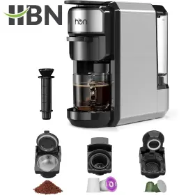 Cp-ukf-518k Hbn 3-in-1 Multi Coffee Maker Single Serve For K-cup Pods And Ground 0.6l