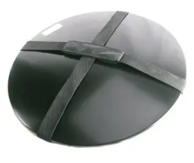 5996 Heininger Black Fire Pit Cover With Carrying Handle 19 Inch X 2