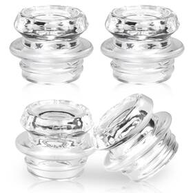 Hikio Hq-kfhblg-4 4pcs Coffee Percolator Glass Top Replacements Compatible 1.5inch Transparent