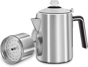 Hillbond Hb-t04 9 Cup Percolator Coffee Pot Stainless Steel Outdoor Sliver
