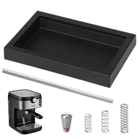 Hjjwnddng 2000676170708 Low Profile Thin Drip Tray And One Single Hole Steam Tip 6 Piece Set Black