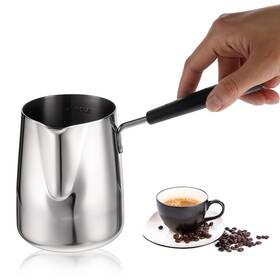 Hofurme 656964 Turkish Coffee Pot Stainless Steel Milk And Warmer Greek Arabic Coff