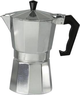 Home Basics Em00328 Authentic 6 Cup Demitasse Shot Aluminum Stovetop Espresso Maker By Grey