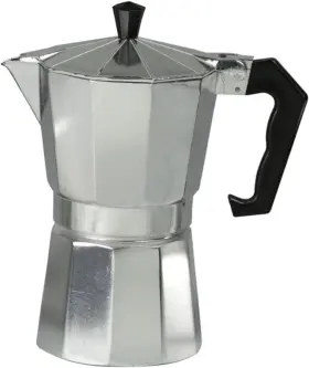 Em00328 Home Basics Authentic 6 Cup Demitasse Shot Aluminum Stovetop Espresso Maker By Grey