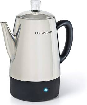Homecraft 744759963475 Hcpc10ss 10-cup Stainless Steel Coffee Maker Percolator Easy-pour Spo
