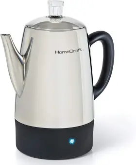 Hcpc10ss Homecraft 744759963475 10-cup Stainless Steel Coffee Maker Percolator Easy-pour Spo
