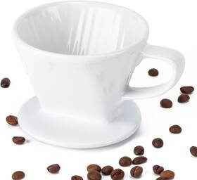 Husfunov 313093668652 Ceramic Pour Over Coffee Maker With 3-hole Flat Bottom Dripper For Home Office