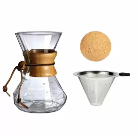 600mlpour Hyaxgm 749212950061 Pour Over Coffee Maker With Wood Sleeve 20oz/600mlpour Dri