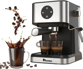 3050 Iagreea Espresso Machine 20 Bar Professional Maker With Milk Silver