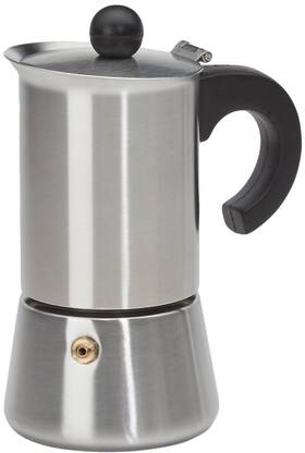 Ibili 611302 Express Moka Pot 2 Cups 100 Ml Stainless Steel Suitable