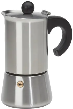 611302 Ibili Express Moka Pot 2 Cups 100 Ml Stainless Steel Suitable