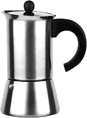 Ibili 611306 Indubasic Espresso/coffee Maker For 6 Cups 22 X 15 12 Cm Silver/black