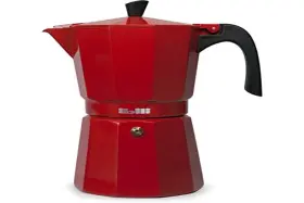 612312 Ibili Bahia Express Moka Pot Red 12 Cups 600 Ml Aluminium