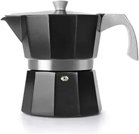 623112 Ibili Evva Black Express Moka Pot 12 Cups 600 Ml Cast Aluminium