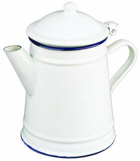 Ibili 903210 Coffee Pot Blanca Conical 1 L Of Enamelled Steel White/blue 23 X 20 31 Cm