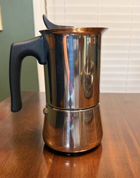 Ikea 17014 Vintage Stovetop Espresso Maker Moka Pot Stainless Steel Italy