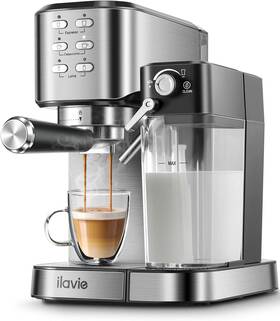 Ilavie Cm5180us Espresso Machine With Integrated Automatic Milk Frother 6 In 1 20 Bar Silver