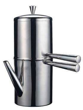 Ilsa 000409002065 Stainless Steel Neapolitan Drip Coffee Maker With Spout 3 Cup