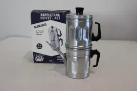 Ilsa Express 000409000634 Made In Italy Vintage Nos Diamante Neopolitan Style Stovetop Coffee Pot
