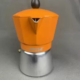 B120-42t Imuraya Imusa Aluminum Stovetop Coffeemaker Moka 3 Espresso Cup Orange