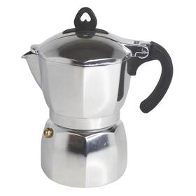 Imusa 094046007628 6 Cup Stovetop Espresso Maker With Heart Shaped Knob Silver