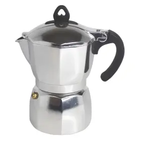 Imusa 094046007628 6 Cup Stovetop Espresso Maker With Heart Shaped Knob Silver
