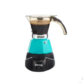 Imusa 094046182301 2 Or 3 Cup Electric Espresso Maker With Detachable Base Teal