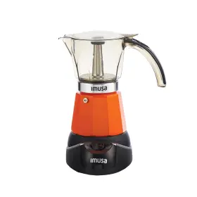 Imusa 094046182370 6 Or 3cup Espresso Maker Orange