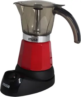 Imusa 313031236226 6 Or 3cup Electric Espresso Maker Red
