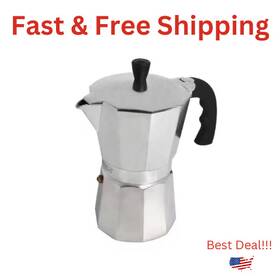 Imusa 445014351367 3 Cups Stove Pot Espresso Cuban Moka Coffee Maker Cafetera Cubana Italiana