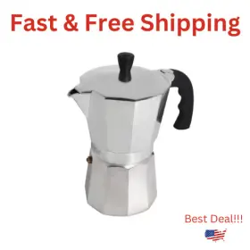 Imusa 445014351367 3 Cups Stove Pot Espresso Cuban Moka Coffee Maker Cafetera Cubana Italiana