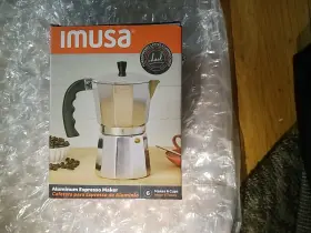 B120-43v Imusa 6-cup Aluminum Moka Pot Coffee Italian Espresso Maker