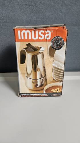 Imusa B12022062m Cafetera Stainless Steel Stovetop Espresso Coffee Maker 6-cup B120-22062m