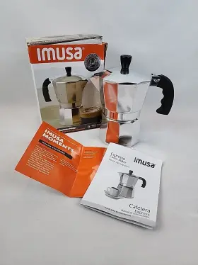 G27s Imusa Aluminum Espresso Stovetop Coffeemaker 3 Cup Silver Nib