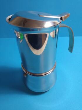 Inox 864332 18/10 Stovetop Espresso Maker 2 Cups Vintage Italy Stainless Steel