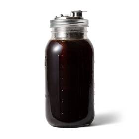 Jarware 030734827499 Cold Brew Coffee Maker And Tea Infuser Lid For Wide Mouth Mason Jars Black