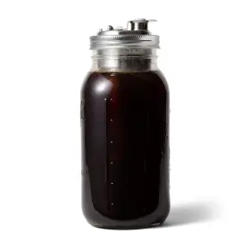 Jarware 030734827499 Cold Brew Coffee Maker And Tea Infuser Lid For Wide Mouth Mason Jars Black