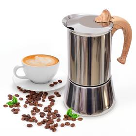 Jinglechoo Mkss-300 Induction Moka Pot Stainless Steel Stovetop Espresso Coffee Maker 6 Cup/30
