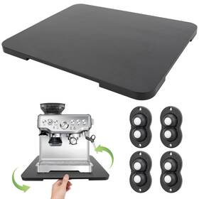 Joasinc Slidingtray111 Appliance Slider 360 Rolling Tray For Coffee Maker - Bamboo Large Black