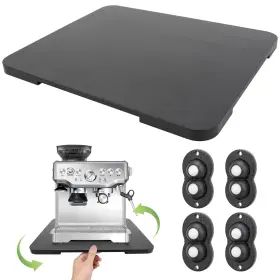 Slidingtray111 Joasinc Appliance Slider 360 Rolling Tray For Coffee Maker - Bamboo Large Black