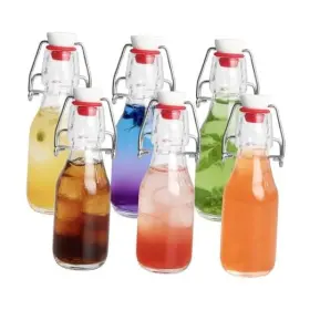 Jobvert 789007966778 6 Pack Swing Top Bottles 4oz Flip Glass Bottle With Airtight Grolsch