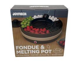 Joymech Jm-fmp01br Fondue And Melting Pot Dual Temp Lazy Susan Nonstick New