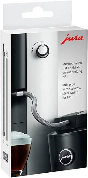Jura 700057366 Milk Tube With Stainless Steel Casing Hp1 For We8 Ena 8 Micro Silver