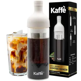 Kaff 860010435144 Kaffe Cold Brew Coffee Maker 38oz / 1l - Borosilicate Glass Airtight Seal