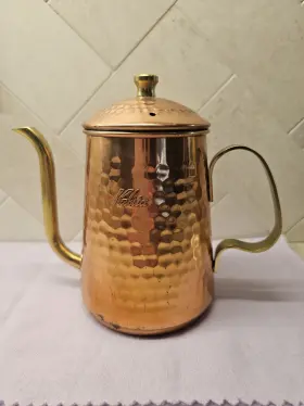 52260 Kalita #52260 Carita Copper Coffee Pot Enjoy Aging 20.6 Fl Oz 600 Ml