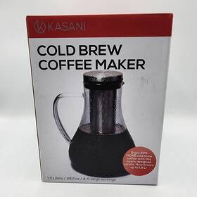 Kasani X001727rkr Cold Brew Coffee/tea Maker 1.5l/48oz New Open Box