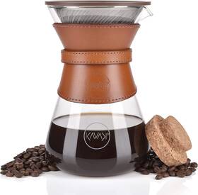 Kavako 313036022039 Pour Over Coffee Maker Set With Double-layer Stainless Steel Filter Drip