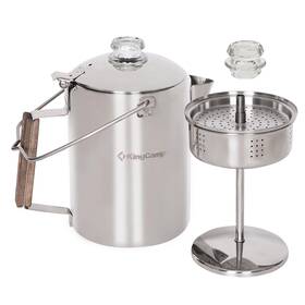 Kingcamp 2534 Percolator Coffee Pot Campfire Silver-9 Cup
