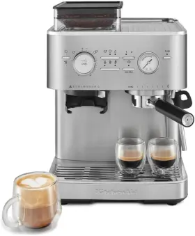 Kes6551sx Kitchenaid Semi Automatic Espresso Machine With Burr Brushed Stainless Steel