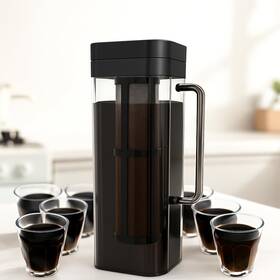 Kitchenprima 313044635672 Slimfit 64oz Cold Brew Coffee Maker Leakproof And Fits For Fridge Door Ergonom